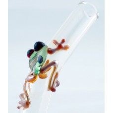Hand Crafted Designer Glass Straw –  Tree Frog